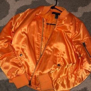 Neon Orange bomber jacket